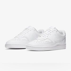 Nike All White Court Vision Low Sneakers NWOT Size 11